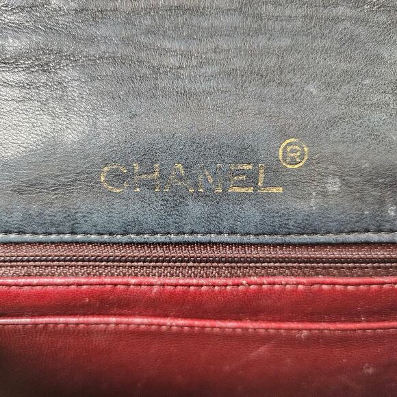 SOLD Chanel Vintage Square Classic Single Flap Bag Quilted Lambskin Mini - Picture 8 of 13